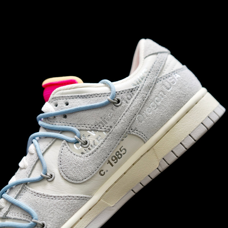 EI -OW x Dunk (NO.38) light blue shoelace pink buckle