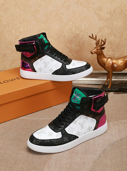 EI -LUV High Top White Black Sneaker