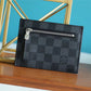 LV ID Card Holder Damier Graphite Canvas Black For Men, Wallet 13cm LV N60378