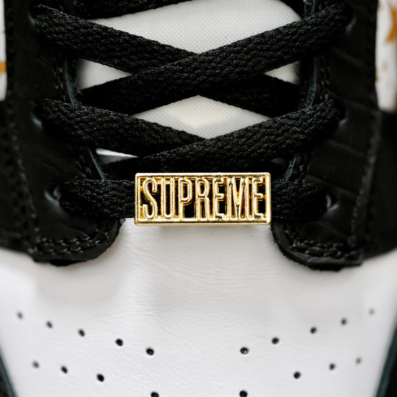 EI -SUP x DUNK black and white gold