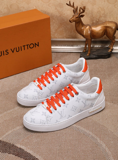 EI -LUV Time Out Orange And White Sneaker