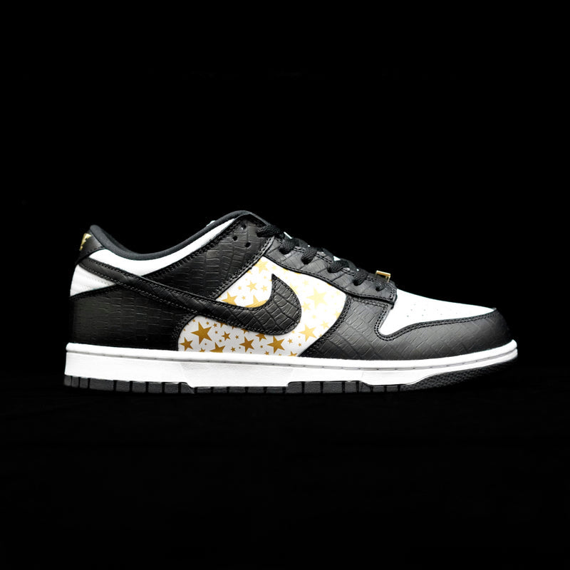 EI -SUP x DUNK black and white gold