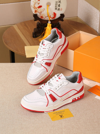 EI -LUV SurfaCE In CEnogram Red White Sneaker