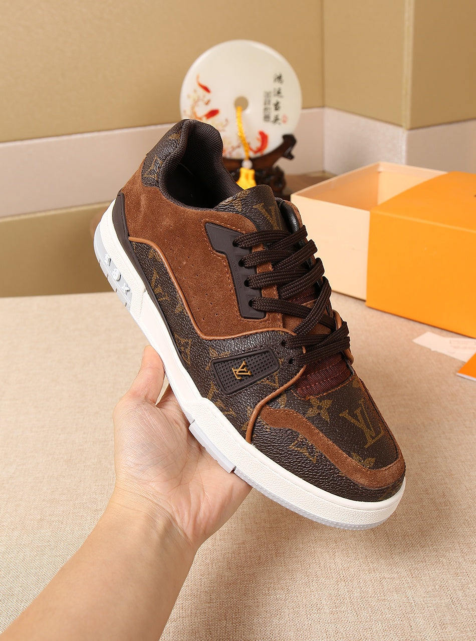 EI -LUV Traners Vert Brown Sneaker