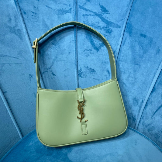 YSSL Le 5 À 7 Hobo Bag In Smooth Light Green For Women 9in/23cm YSL 6572282R20W3316