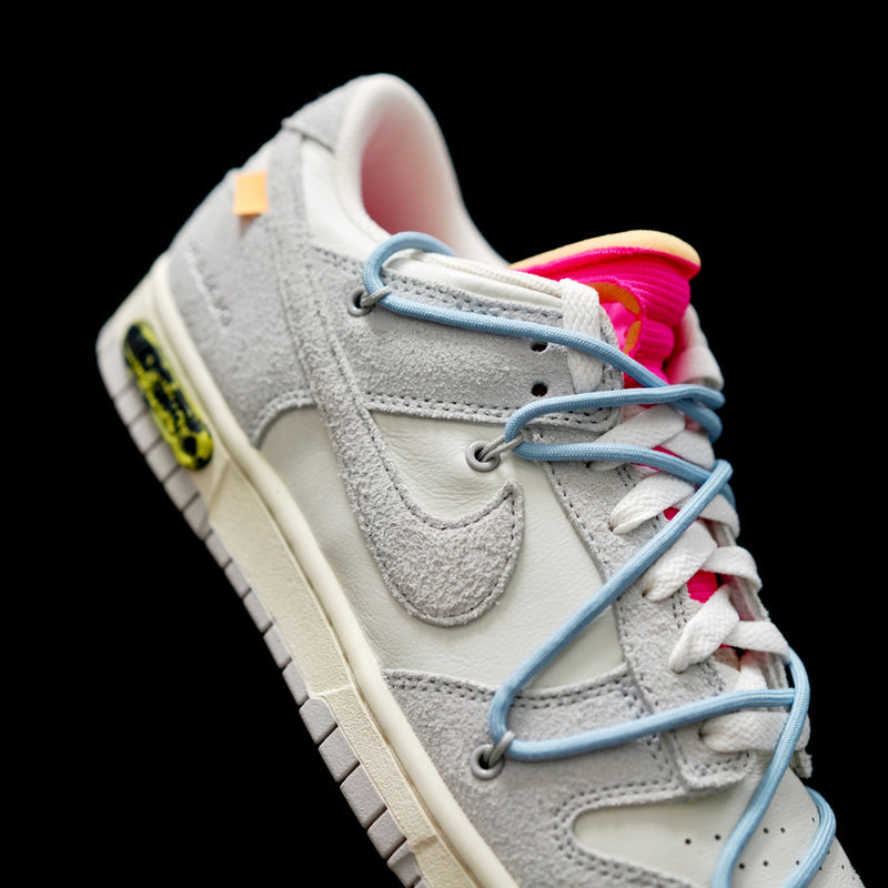 EI -OW x Dunk (NO.38) light blue shoelace pink buckle