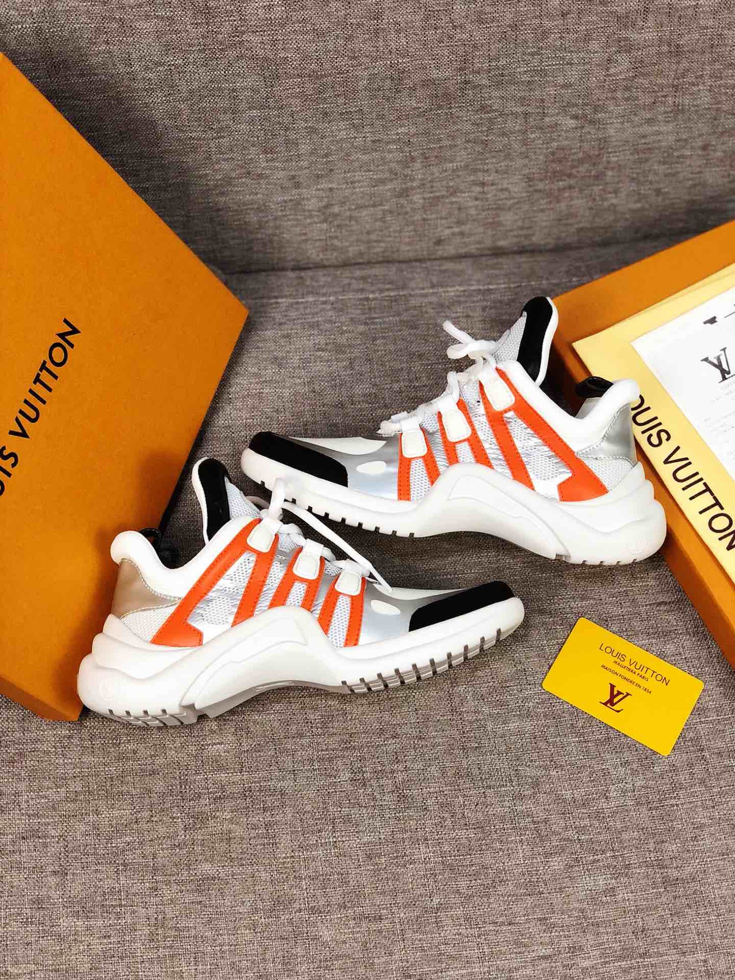 EI -LUV Archlight White Black Orange Sneaker