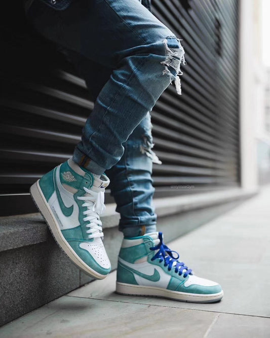 EI -AJ1 Green Suede Tiffany