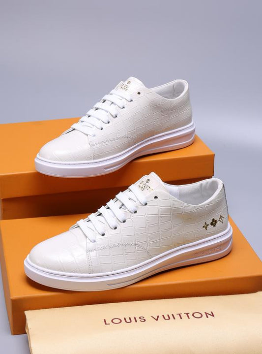 EI -LUV Alligator White Sneaker