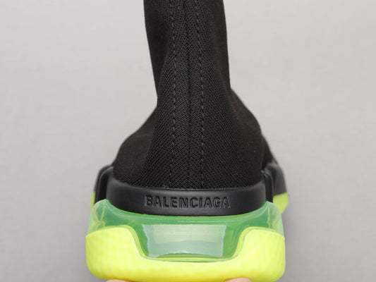 EI -Bla Socks Air Cushion Black Green Sneaker