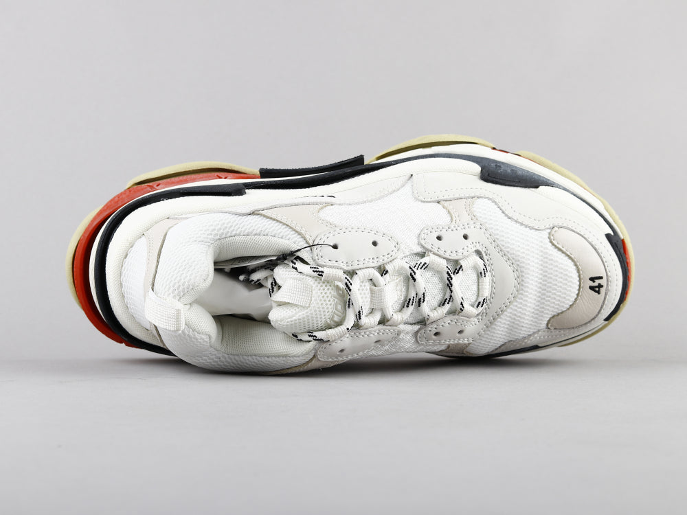 EI -Bla Triple S White Red Sneaker