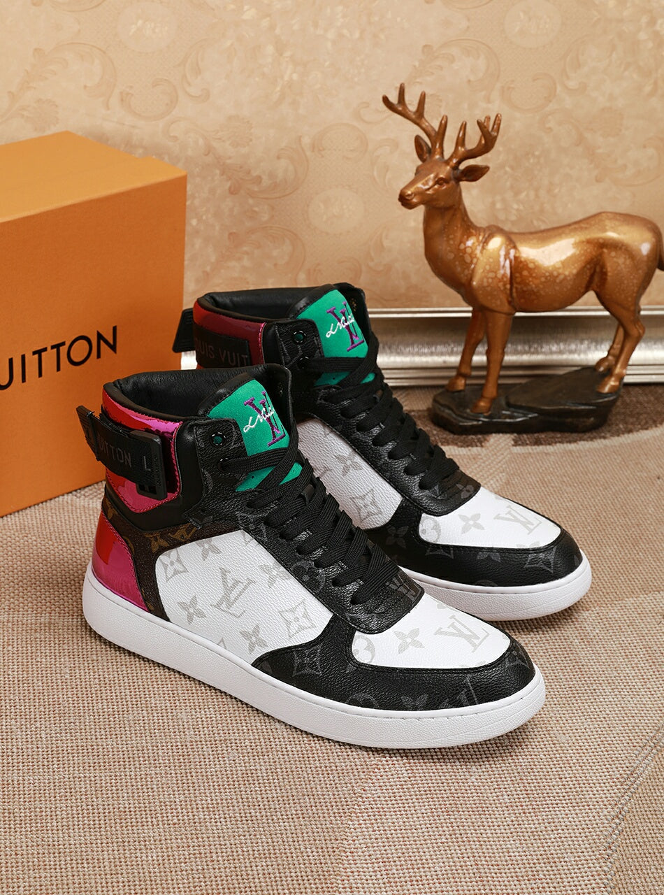 EI -LUV High Top White Black Sneaker