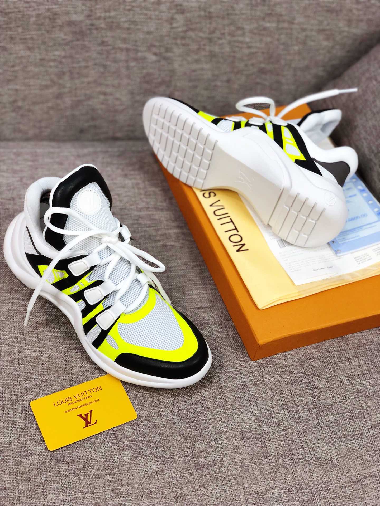 EI -LUV Archlight Black White Yellow Sneaker