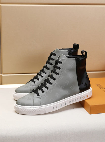 EI -LUV Stellar Trainer Boot Gray Black Sneaker