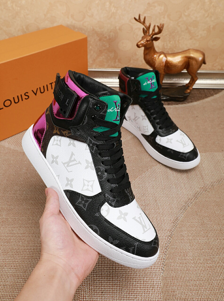 EI -LUV High Top White Black Sneaker