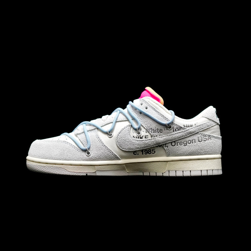 EI -OW x Dunk (NO.38) light blue shoelace pink buckle