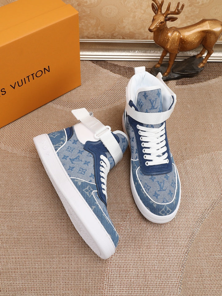 EI -LUV High Top Blue Sneaker