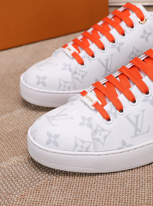 EI -LUV Time Out Orange And White Sneaker