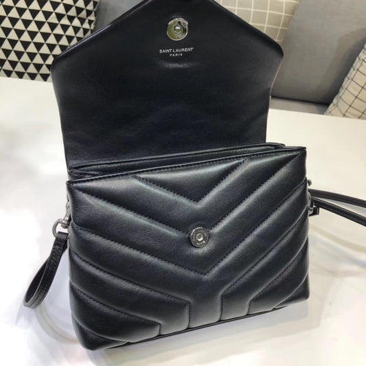 YSSL Loulou Mini Shoulder Bag Black For Women 7in/18cm YSL