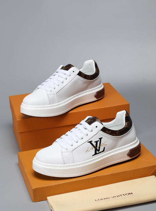 EI -LUV White Brown Sneaker