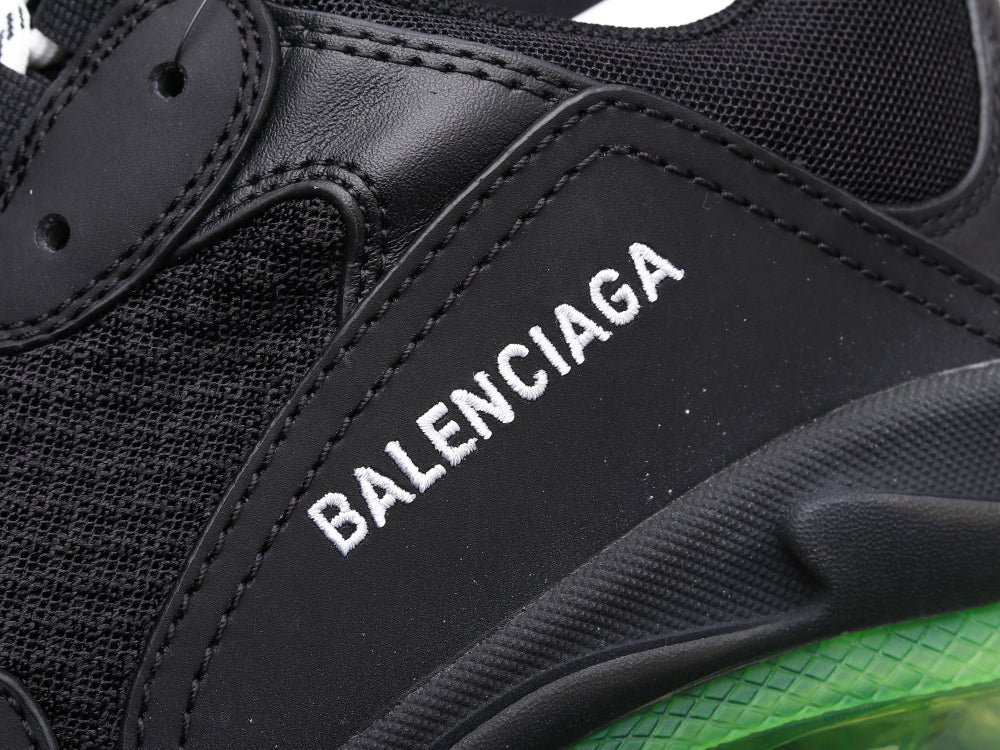 EI -Bla Triple S Black Green Sneaker