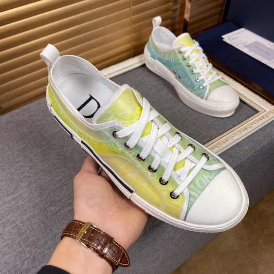 EI -DIR B23 White and Yellow LOW-TOP SNEAKER