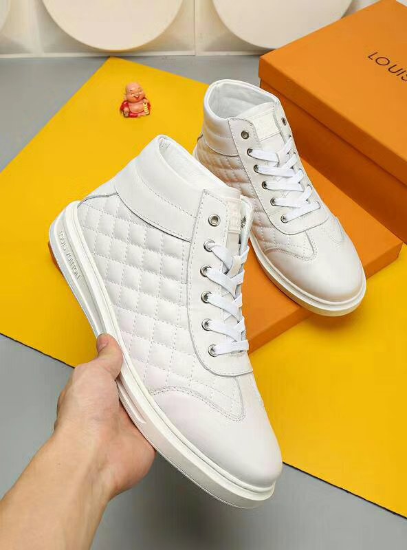 EI -LUV HIgh Top Metal White Sneaker