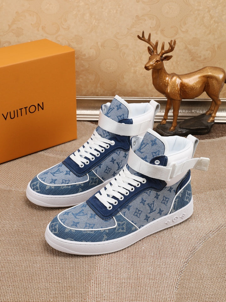 EI -LUV High Top Blue Sneaker