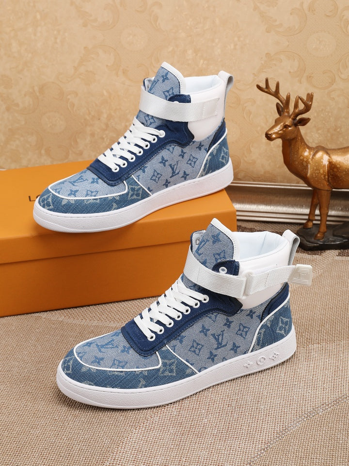 EI -LUV High Top Blue Sneaker