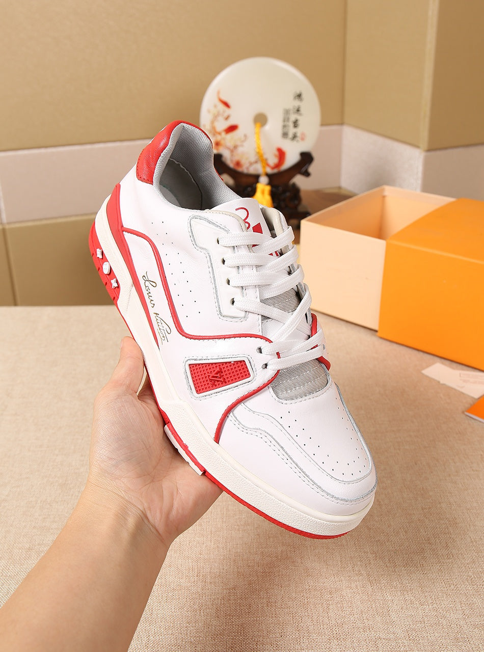 EI -LUV SurfaCE In CEnogram Red White Sneaker