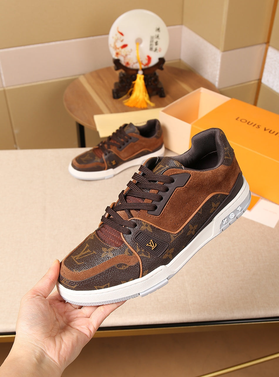 EI -LUV Traners Vert Brown Sneaker