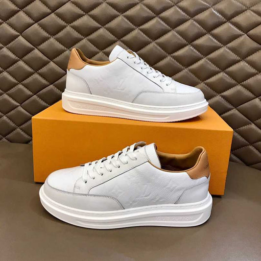 EI -LUV Beverly Hills White Yellow Sneaker