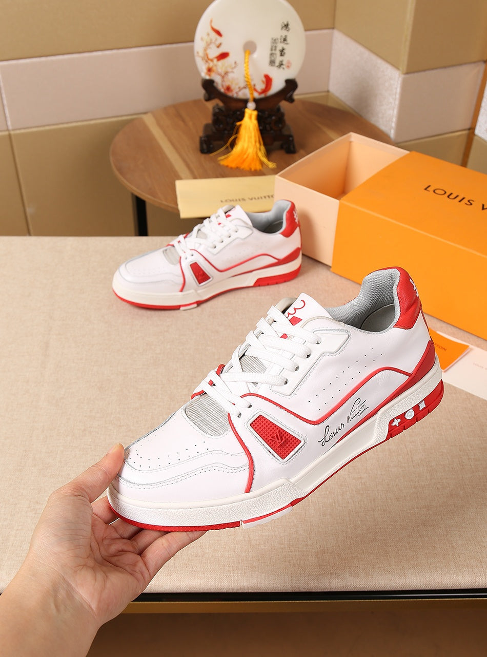 EI -LUV SurfaCE In CEnogram Red White Sneaker