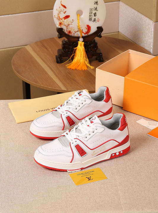 EI -LUV SurfaCE In CEnogram Red White Sneaker