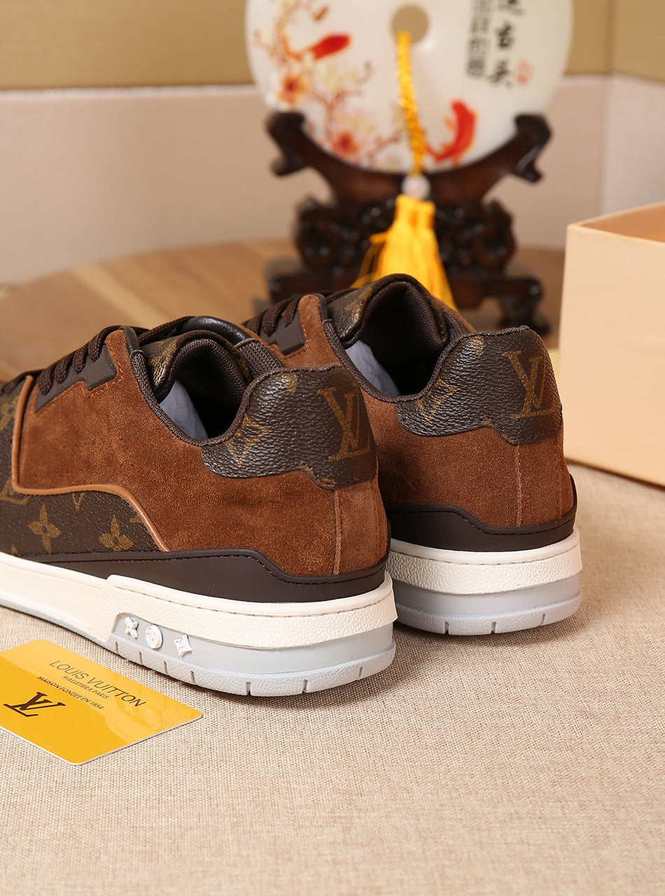 EI -LUV Traners Vert Brown Sneaker