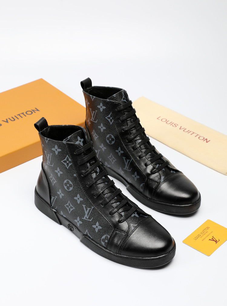 EI -LUV High CEnogram Black Boot Sneaker