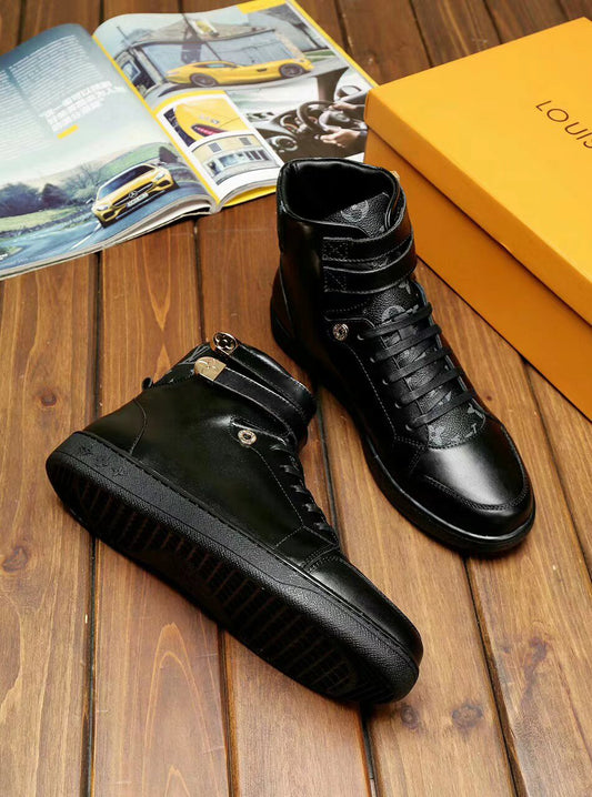 EI -LUV HIgh Top Black Sneaker