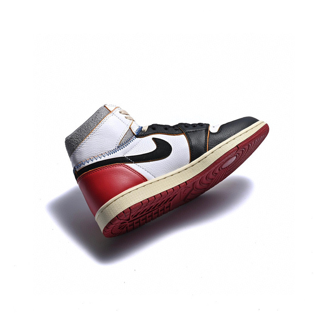 EI -Union x AJ1 High white and red stitching