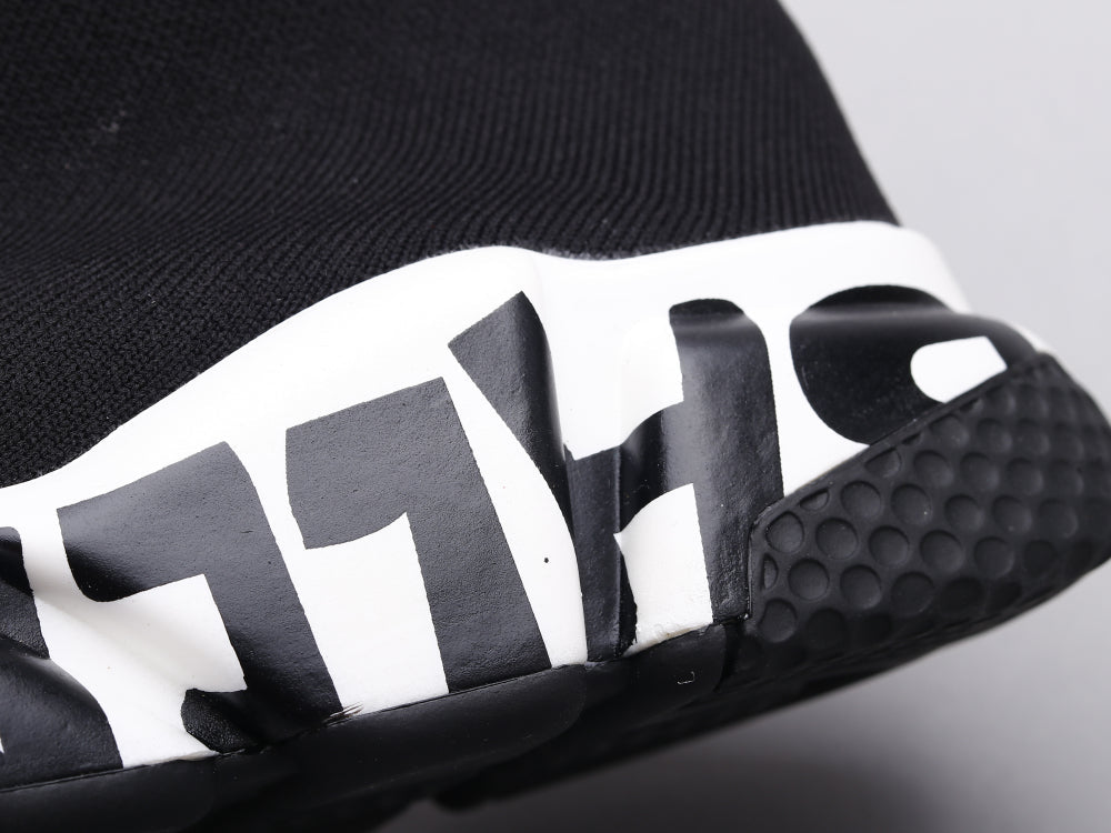 EI -Bla Socks Shoes Black and White Sneaker