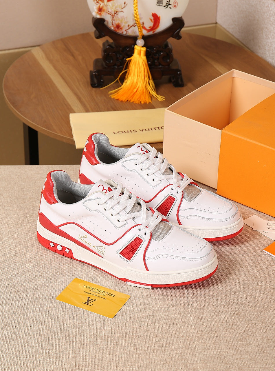 EI -LUV SurfaCE In CEnogram Red White Sneaker