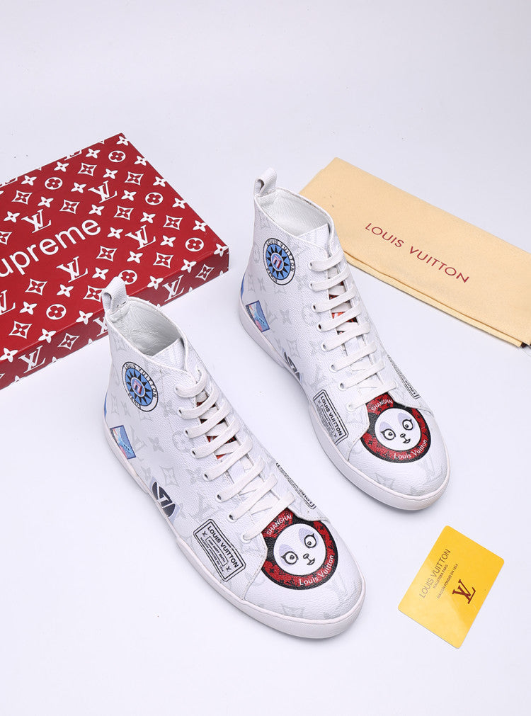 EI -LUV Stellar Trainer Boot White Sneaker