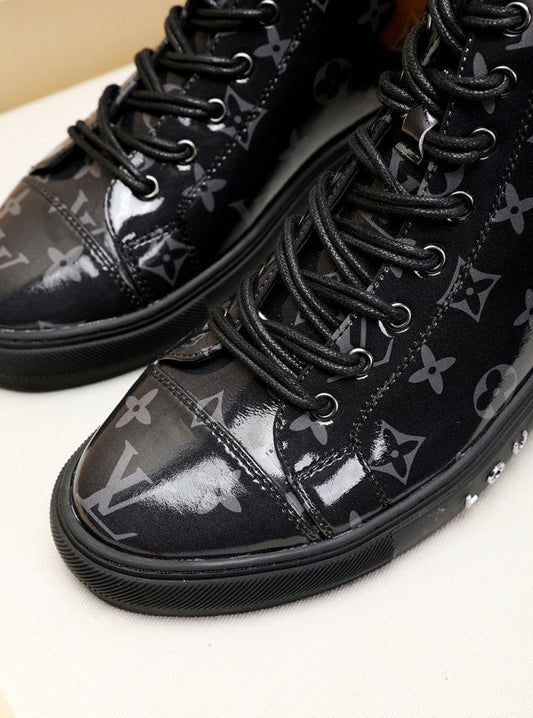 EI -LUV Stellar Trainer Boot Black Sneaker