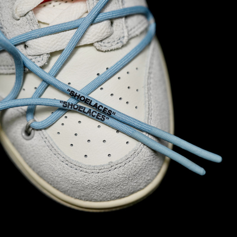 EI -OW x Dunk (NO.38) light blue shoelace pink buckle