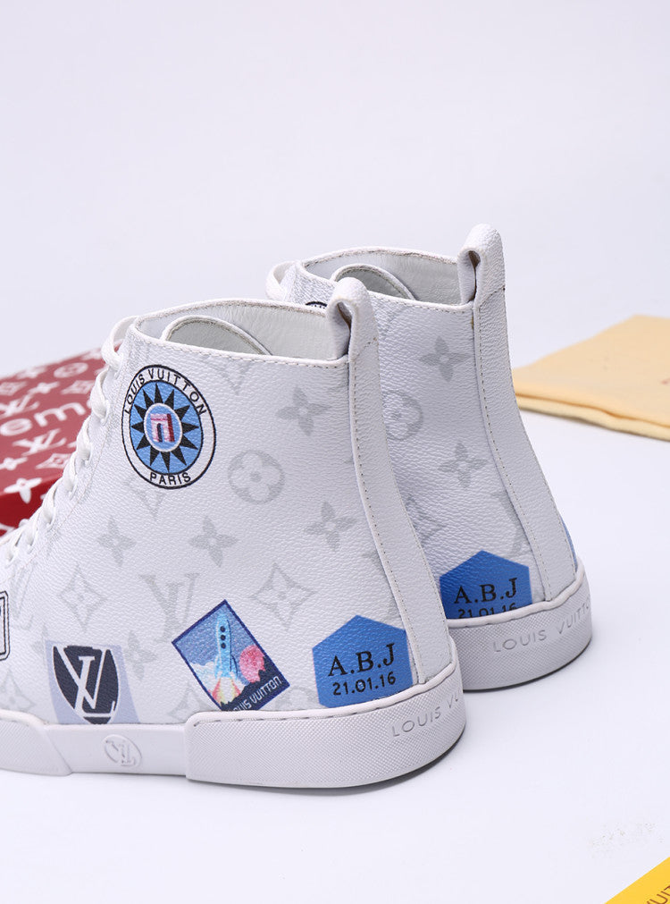 EI -LUV Stellar Trainer Boot White Sneaker