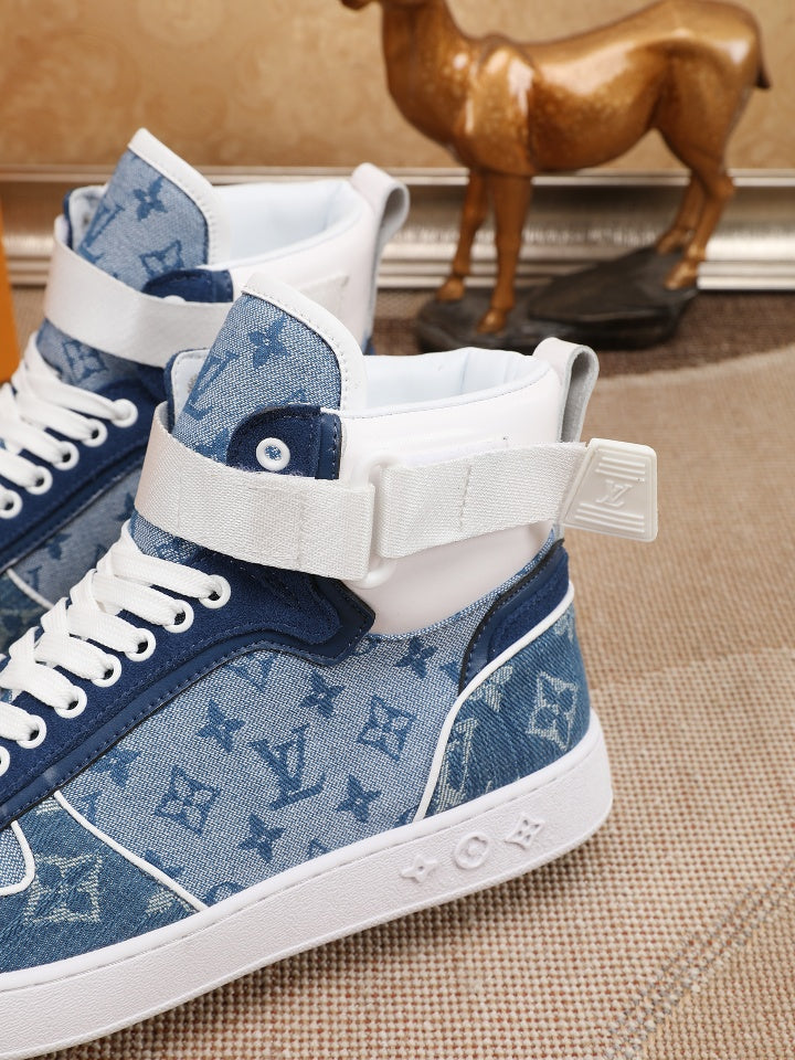 EI -LUV High Top Blue Sneaker