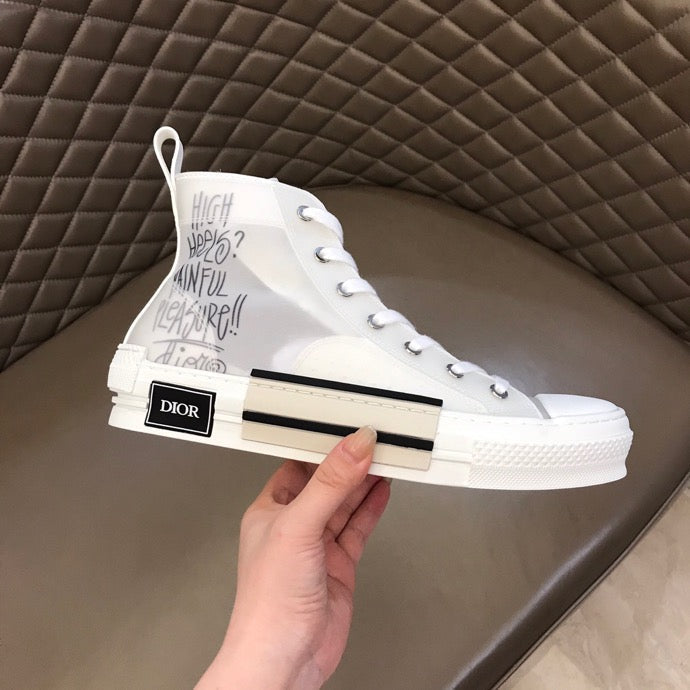 EI -DIR B23 White Canvas HIGH-TOP SNEAKER