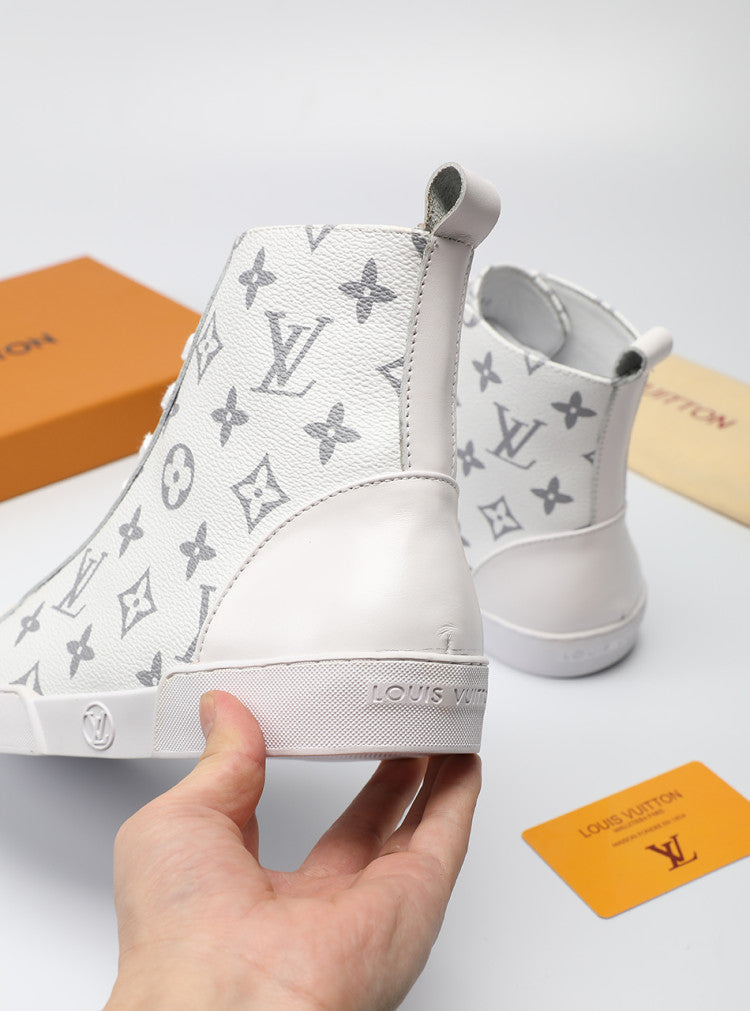 EI -LUV High CEnogram White Boot Sneaker