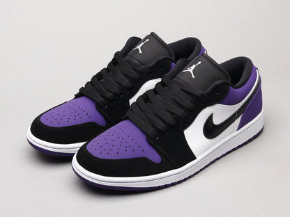 EI -AJ1 black and purple toes