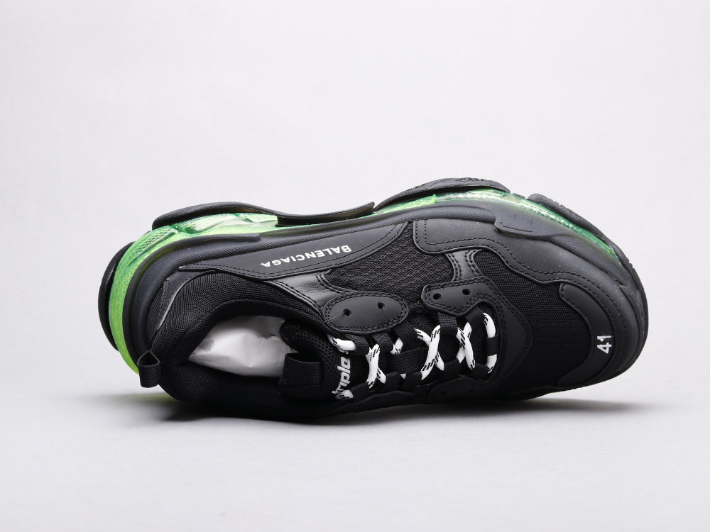 EI -Bla Triple S Black Green Sneaker