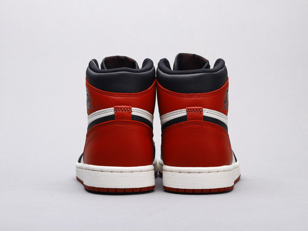 EI -AJ1 black red toe